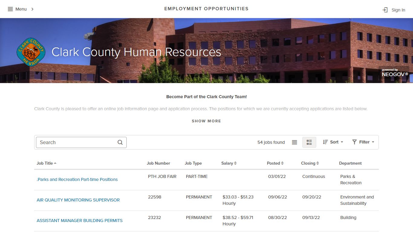 Employment Opportunities | Clark County Human Resources